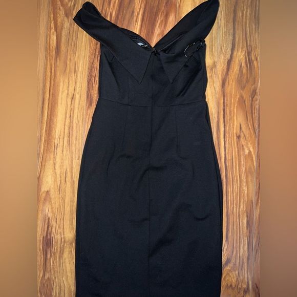 Lulu's Elegant Black Off-Shoulder Midi Dress - Picture 7 of 10